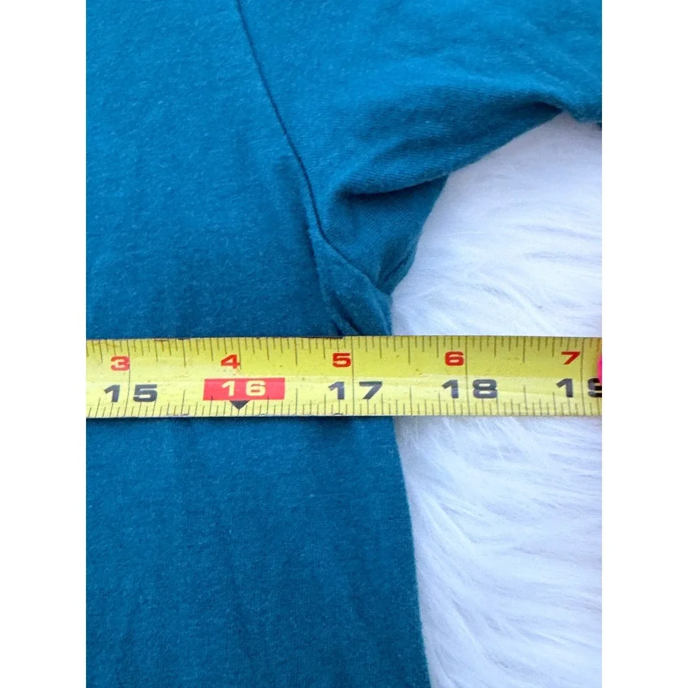 The North Face Mens Graphic T-Shirt Teal Orange Mountain Logo Short Sleeve S